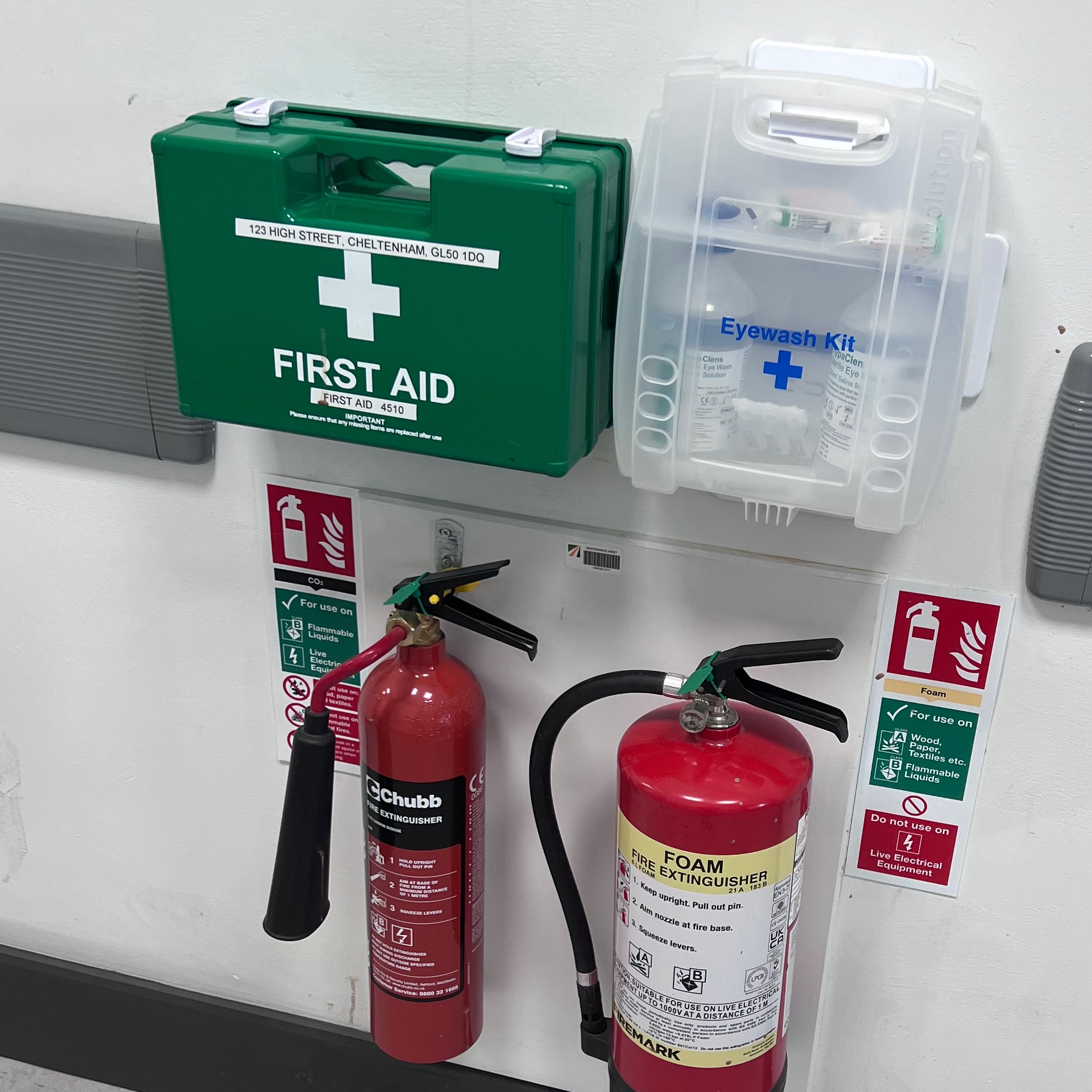 First Aid Equipment used on First Aid Courses Delivered by Tuppco.