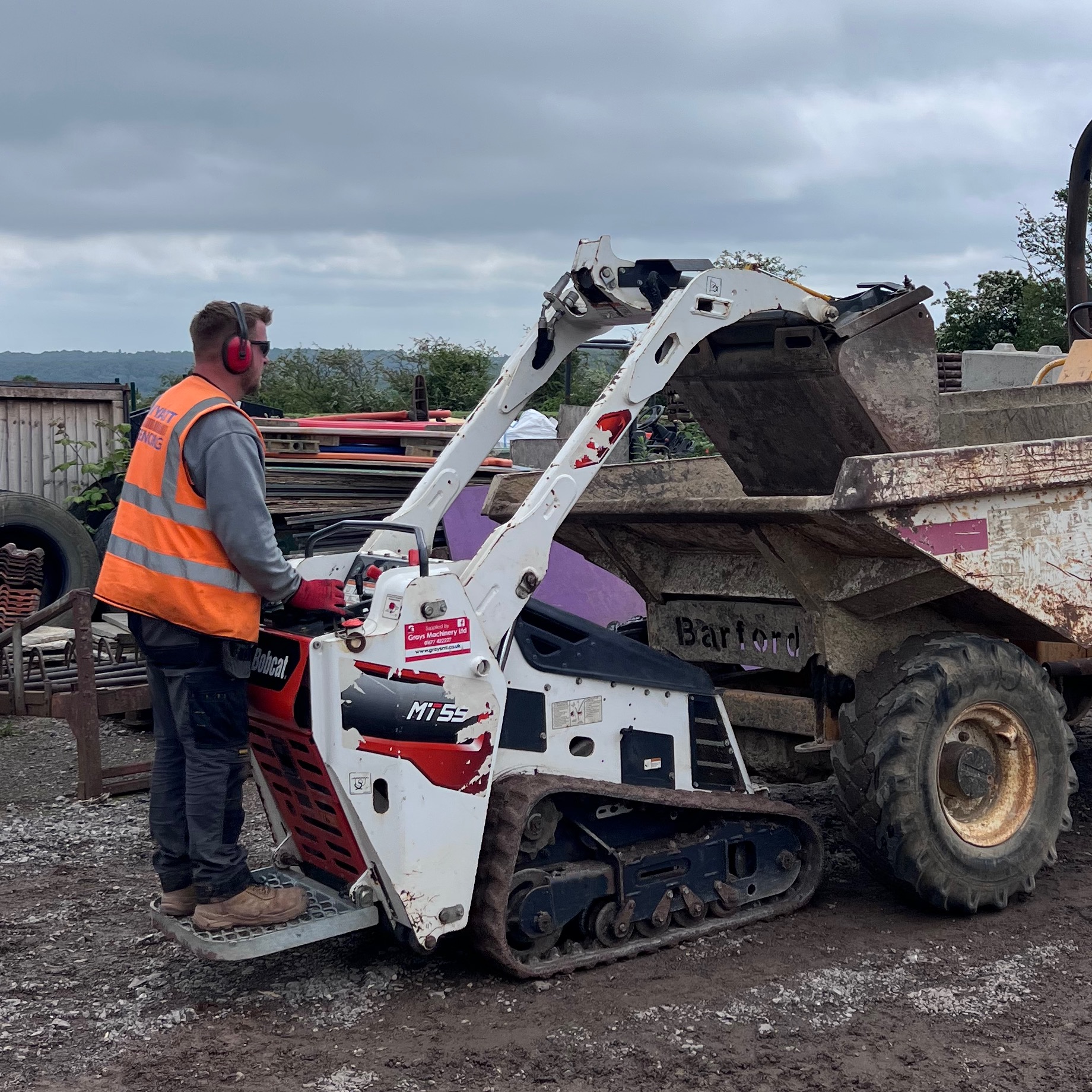 NPORS Skid Steer Loader Training Near Bath for Wyatt Fencing.